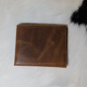 Carteira Masculina em couro caramelo mescla