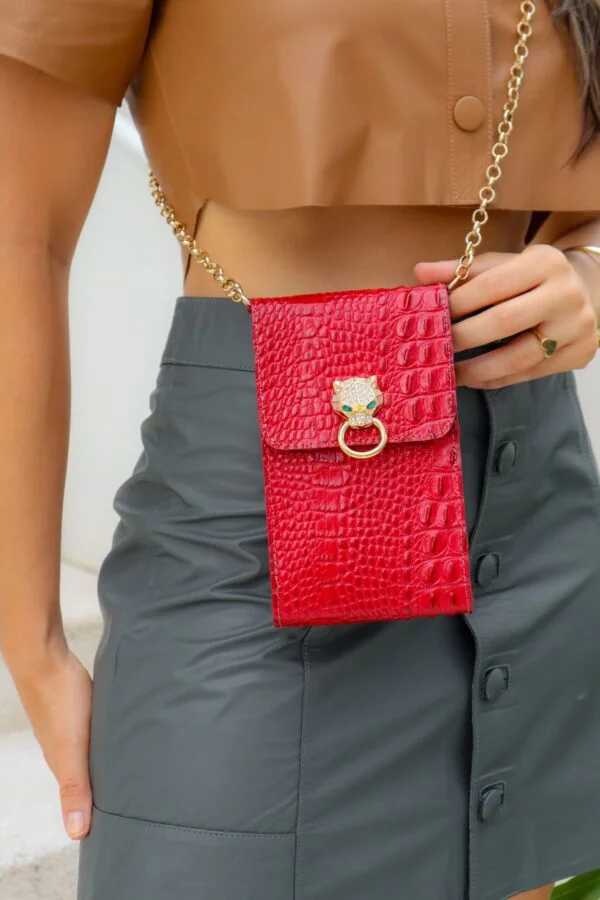 Mini Bag Porta Celular Touch Dolly vermelha