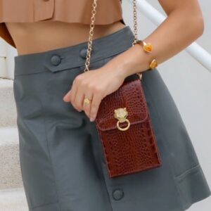 Mini Bag Porta Celular Touch Dolly café