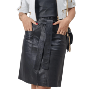 Saia Alexa em Couro Pelica