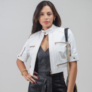 Casaco de couro Deline